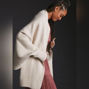 Anthropologie Look By M Ivory Kimono Sweater Cardigan Women's One Size w/ Tags